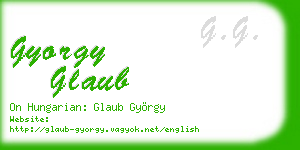 gyorgy glaub business card