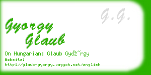 gyorgy glaub business card